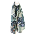 satin elephant print scarf