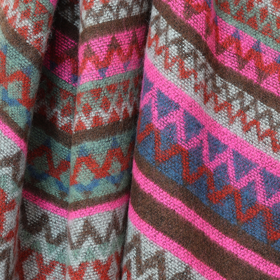 green zigzag scarf