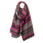 green zigzag stripe scarf