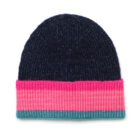 navy stripe knit hat