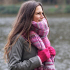 pink zigzag scarf