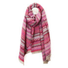 pink zigzag stripe scarf