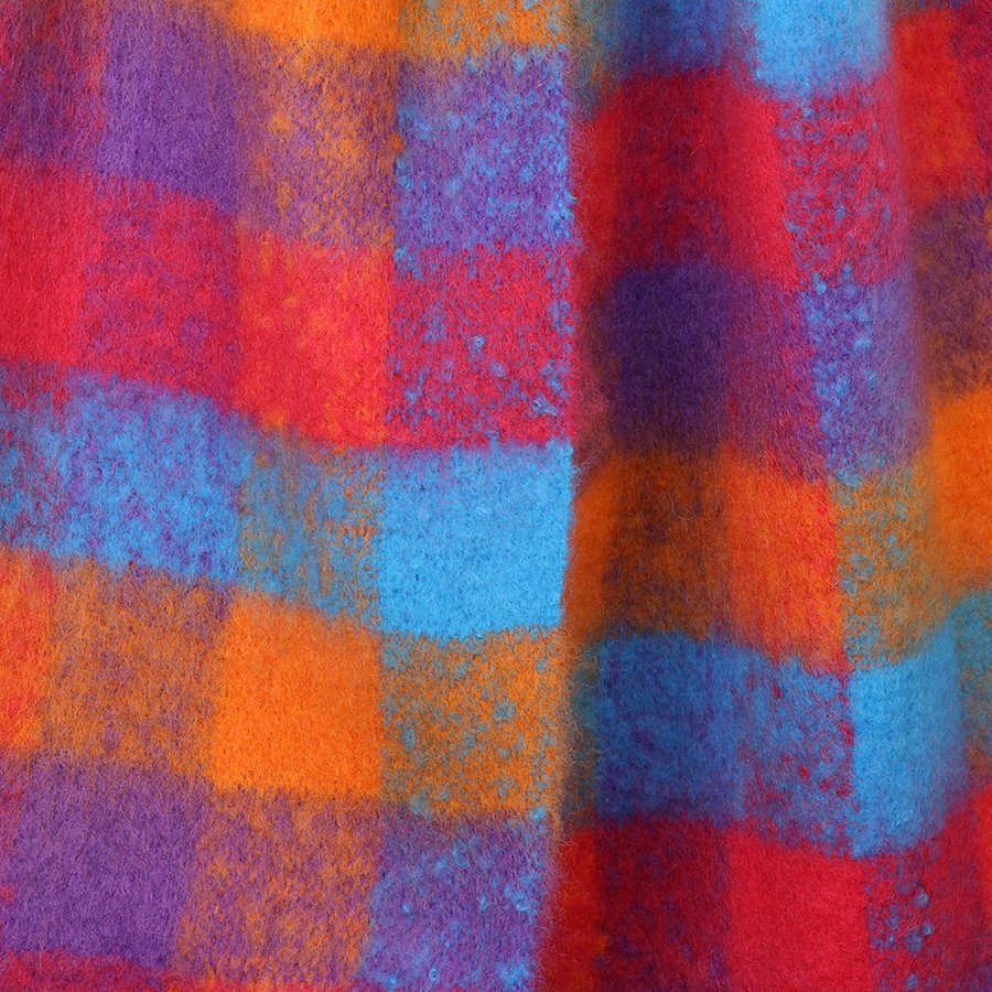 recycled check scarf