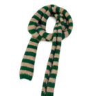 green stripe skinny scarf