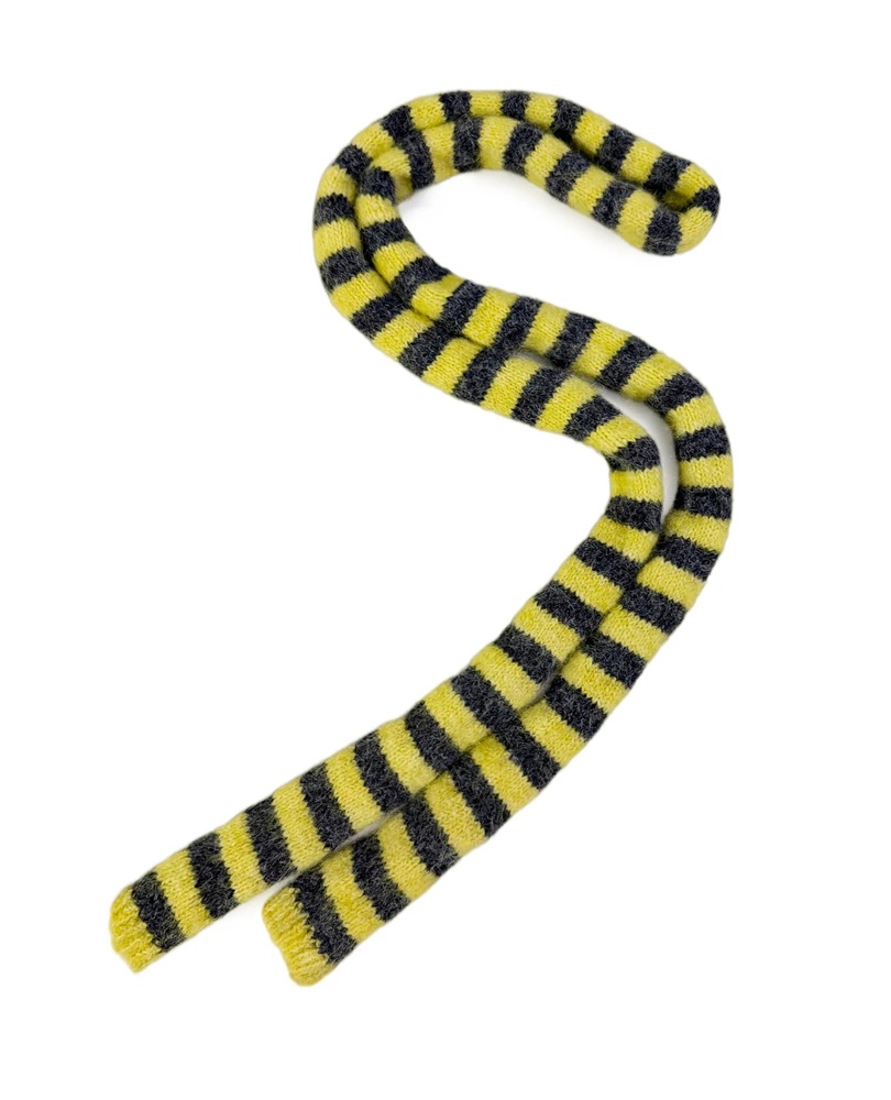 yellow stripe skinny scarf