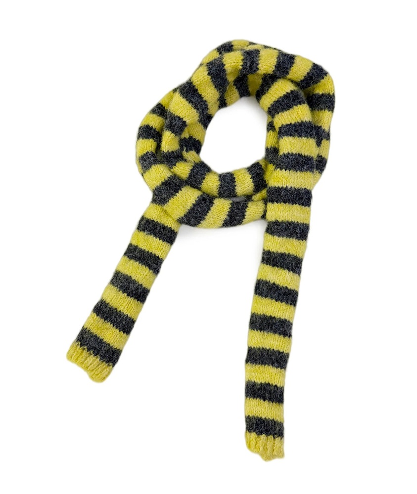 yellow stripe skinny scarf Rainbow and Spoon Oxford 2 yellow stripe skinny scarf